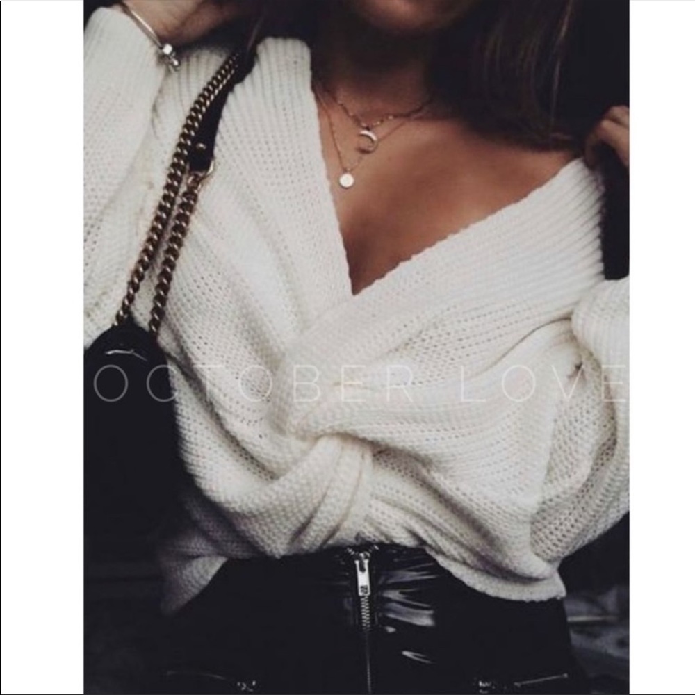 Cozy Casual by October Love | Twist Back Sweater - Picture 2 of 8